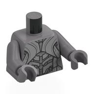 Torse, corps de robot, placage d'armure, bras et mains argent mat (Torso, Robot Body, Armor Plating, Flat Silver Arms and Hands)