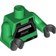 Torse rebelle A-wing motif imprimé, bras verts, mains noires (Torso Rebel A-wing Pilot Print, Green Arms, Black Hands)