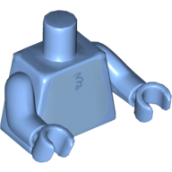 Visuel indicatif Rebrickable de Torse touffes de fourrure bleu foncé / nageoires bleu foncé motif imprimé (point), bras et mains bleu moyen (Torso Dark Blue Fur Tufts / Dark Blue Fins Print (Stitch), Medium Blue Arms and Hands)