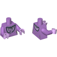 Visuel indicatif Rebrickable de Torse, robe, à l'ancienne, motif : foulard, bras lavande moyen, mains lavande (Torso, Dress, Old Fashioned, Neckerchief Print, Medium Lavender Arms, Lavender Hands)