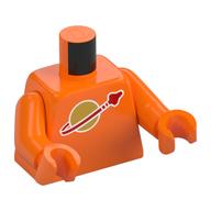Logo de l'espace torse classique (2019) imprimé, bras et mains orange (Torso Classic Space Logo (2019) Print, Orange Arms and Hands)