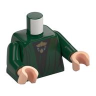 Torse robe, chemise noire, or Pendentif imprimé, bras vert foncé, mains nougat clair, bras vert foncé, mains nougat clair (Torso Robe, Black Shirt, Gold Pendant Print, Dark Green Arms, Light Nougat Hands, Dark Green Arms, Light Nougat Hands)