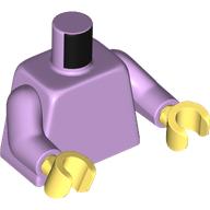 Torse, bras lavande, mains jaune clair vif [sans motif] (Torso, Lavender Arms, Bright Light Yellow Hands [Plain])
