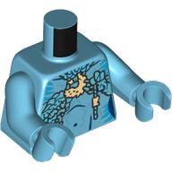 Visuel indicatif Rebrickable de Torse, poitrine nue na'vi, fourrure azur, marques azur foncé motif imprimé, bras et mains azur moyen (Torso, Na'vi Bare Chest, Azure Fur, Dark Azure Markings Print, Medium Azure Arms and Hands)