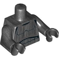 Visuel indicatif Rebrickable de Torse, armure, noir Détaillant sans ceintures d'épaule motif imprimé (Stormtrooper de l'ombre), bras titane nacré, mains noires (Torso, Armor, Black Detailing without Shoulder Belts Print (Shadow Stormtrooper), Pearl Titanium Arms, Black Hands)