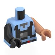 Torse, bras et mains étranges, motif imprimé Sac à dos noir pixelisé (Galidor), bras et main gauche Nougat, bras et main droite en titane perle (Torso, Odd Arms and Hands, Pixelated Black Backpack (Galidor) Print, Left Nougat Arm and Hand, Right Pearl Titanium Arm and Hand)