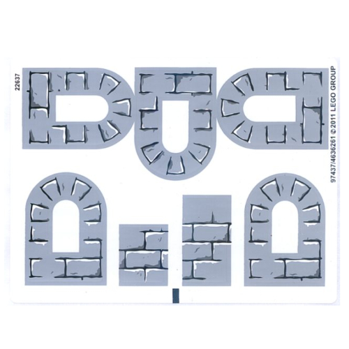Visuel indicatif Rebrickable de Feuille d’autocollants pour le set 4183-1 (Sticker Sheet for Set 4183-1)