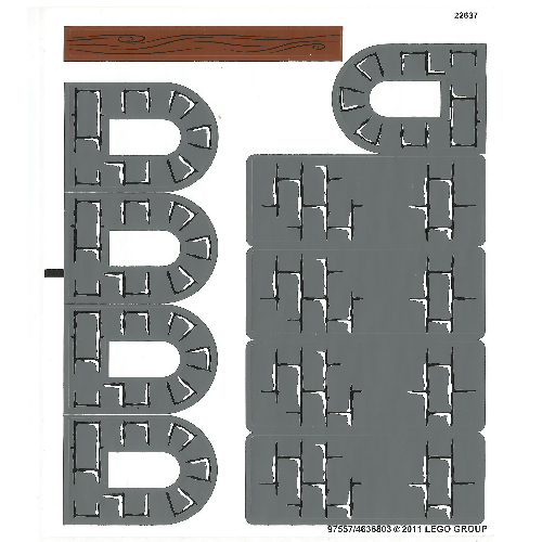 Visuel indicatif Rebrickable de Feuille d’autocollants pour le set 4194-1 (Sticker Sheet for Set 4194-1)
