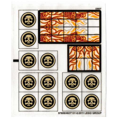 Visuel indicatif Rebrickable de Feuille d’autocollants pour le set 4195-1 (Sticker Sheet for Set 4195-1)