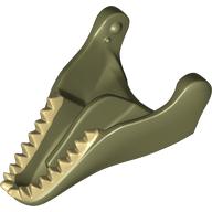 Visuel indicatif Rebrickable de Partie du corps animal, Dinosaure, Tyrannosaurus Rex Mâchoire inférieure avec motif imprimé de dents beige (Animal Body Part, Dinosaur, Tyrannosaurus Rex Lower Jaw with Tan Teeth Print)