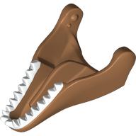 Visuel indicatif Rebrickable de Partie du corps animal, Dinosaure, Tyrannosaurus Rex mâchoire inférieur avec motif imprimé dents blanches (Animal Body Part, Dinosaur, Tyrannosaurus Rex Lower Jaw with White Teeth Print)