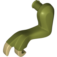 Visuel indicatif Rebrickable de Partie du corps animal, Dinosaure, Tyrannosaurus Rex Bras / Jambe, Gauche, Petit, beige Griffes imprimé (Animal Body Part, Dinosaur, Tyrannosaurus Rex Arm / Leg, Left, Small, Tan Claws Print)