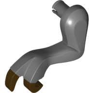 Visuel indicatif Rebrickable de Partie du corps animal, Dinosaure, Tyrannosaurus Rex Bras / Jambe, Gauche, Petit, Marron foncé (Animal Body Part, Dinosaur, Tyrannosaurus Rex Arm / Leg, Left, Small, Dark Brown Claws Print)