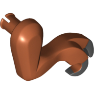 Visuel indicatif Rebrickable de Partie du corps animal, Dinosaure, Tyrannosaurus Rex Bras / Jambe, Droite, Petit, Griffes noires (Animal Body Part, Dinosaur, Tyrannosaurus Rex Arm / Leg, Right, Small, Black Claws Print)