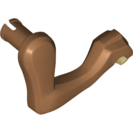 Visuel indicatif Rebrickable de Partie du corps animal, Dinosaure, Raptor Bras / Jambe, Droite, Griffes beige motif imprimé (Animal Body Part, Dinosaur, Raptor Arm / Leg, Right, Tan Claws Print)
