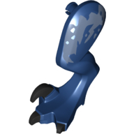 Visuel indicatif Rebrickable de Partie du corps animal, Dinosaure, Jambe de rapace, Gauche, avec connecteur, Griffes noires, rayures grises (Animal Body Part, Dinosaur, Raptor Leg, Left, with Pin, Black Claws, Gray Stripes)