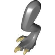 Visuel indicatif Rebrickable de Partie du corps animal, Dinosaure, Jambe de rapace, Gauche, avec connecteur, Griffes beige (Animal Body Part, Dinosaur, Raptor Leg, Left, with Pin, Tan Claws)