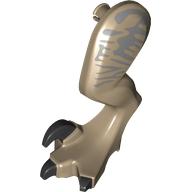 Visuel indicatif Rebrickable de Partie du corps animal, dinosaure, jambe de rapace, gauche, avec connecteur, griffes noires, rayures bleu sable (Animal Body Part, Dinosaur, Raptor Leg, Left, with Pin, Black Claws, Sand Blue Stripes)