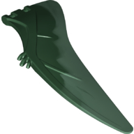 Visuel indicatif Rebrickable de Partie du corps animal, Dinosaure, Aile de ptéranodon, Gauche avec motif de bord vert de sable marbré (Animal Body Part, Dinosaur, Pteranodon Wing, Left with Marbled Sand Green Edge Pattern)