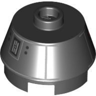 Brique ronde 2 x 2 tronc de cône avec motif imprimé droïde gris bleuté clair (u5-gg) (Brick Round 2 x 2 Truncated Cone with Light Bluish Grey Droid Print (U5-GG))