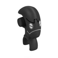Tête de minifigurine spéciale, mécanique avec yeux argentés, motif imprimé à rayures noires (Minifig Head Special, Mechanical with Silver Eyes, Black Stripe Print)
