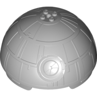 Visuel indicatif Rebrickable de Hémisphère dôme 11 x 11 avec 2 x 2 tenons sur le dessus, Demi Étoile de la Mort avec Superlaser (Dome Hemisphere 11 x 11 with 2 x 2 Studs on Top, Death Star Half with Superlaser)