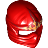 Enveloppe avec avant ridge et feu énergie motif imprimé (Wrap with Forehead Ridge and Fire Energy Print)