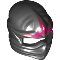 Visuel indicatif Rebrickable de Enveloppe avec avant ridge et imprimé énergie rose foncé et magenta (Wrap with Forehead Ridge and Dark Pink and Magenta Energy Print)