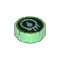 Visuel indicatif Rebrickable de Tuile ronde 1 x 1 avec motif imprimé Venomari (Tile Round 1 x 1 with Venomari Print)