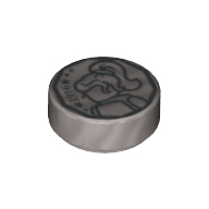 Visuel indicatif Rebrickable de Tuile ronde 1 x 1 avec motif imprimé pièce (Tile Round 1 x 1 with Coin Print)