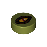 Visuel indicatif Rebrickable de Tuile ronde 1 x 1 avec motif Chima Crocodile œil imprimé (Tile Round 1 x 1 with Chima Crocodile Eye Print)