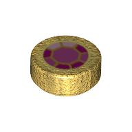 Visuel indicatif Rebrickable de Tuile ronde 1 x 1 avec motif imprimé Octogone Magenta (Tile Round 1 x 1 with Magenta Octagon Print)