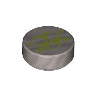 Tuile ronde 1 x 1 avec Ultra Agents Motif imprimé toxique (Tile Round 1 x 1 with Ultra Agents Toxic Print)