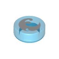 Visuel indicatif Rebrickable de Tuile ronde 1 x 1 avec l'icône de puissance de l'eau imprimé (Tile Round 1 x 1 with Water Power Icon Print)