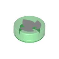 Visuel indicatif Rebrickable de Tuile ronde 1 x 1 avec motif imprimé d'icône de puissance de terre (Tile Round 1 x 1 with Earth Power Icon Print)