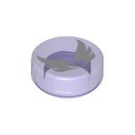 Visuel indicatif Rebrickable de Tuile ronde 1 x 1 avec motif imprimé ailes d'elfe (Tile Round 1 x 1 with Elven Wings Print)