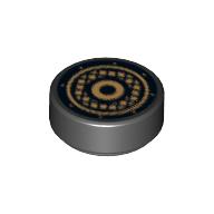 Visuel indicatif Rebrickable de Tuile ronde 1 x 1 avec grille de haut-parleur motif imprimé (Tile Round 1 x 1 with Speaker Grille Print)