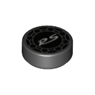 Visuel indicatif Rebrickable de Tuile ronde 1 x 1 avec motif imprimé Porsche RS (Tile Round 1 x 1 with Porsche RS Print)