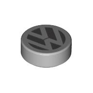 Visuel indicatif Rebrickable de Tuile ronde 1 x 1 avec motif imprimé VW Logo (Tile Round 1 x 1 with VW Logo Print)