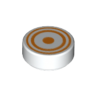 Visuel indicatif Rebrickable de Tuile ronde 1 x 1 avec motif imprimé Cercles concentriques (Tile Round 1 x 1 with Concentric Circles Print)