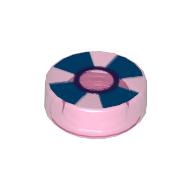 Visuel indicatif Rebrickable de Tuile ronde 1 x 1 avec motif croix de Malte stylisé (Tile Round 1 x 1 with Stylised Maltese Cross Print)