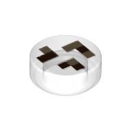 Visuel indicatif Rebrickable de Tuile ronde 1 x 1 avec motif imprimé carrés bruns et beige (Tile Round 1 x 1 with Brown and Tan Squares Print)