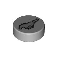 Visuel indicatif Rebrickable de Tuile ronde 1 x 1 avec Mustang Logo imprimé (Tile Round 1 x 1 with Mustang Logo Print)