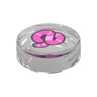 Visuel indicatif Rebrickable de Tuile ronde 1 x 1 avec motif imprimé ver rose foncé (Tile Round 1 x 1 with Dark Pink Worm Print)