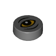 Visuel indicatif Rebrickable de Tuile ronde 1 x 1 avec motif imprimé œil (Tile Round 1 x 1 with Eye Print)