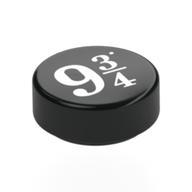 Visuel indicatif Rebrickable de Tuile ronde 1 x 1 avec motif imprimé blanc '9 3/4' (Tile Round 1 x 1 with White '9 3/4' Print)