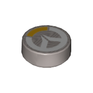 Visuel indicatif Rebrickable de Tuile ronde 1 x 1 avec motif imprimé Overwatch Bastion Logo (Tile Round 1 x 1 with Overwatch Bastion Logo Print)