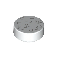Visuel indicatif Rebrickable de Tuile ronde 1 x 1 avec motif imprimé riz (Tile Round 1 x 1 with Rice Print)