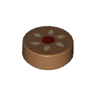Visuel indicatif Rebrickable de Tuile ronde 1 x 1 avec motif imprimé Fleur (Tile Round 1 x 1 with Flower Print)