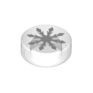 Visuel indicatif Rebrickable de Tuile ronde 1 x 1 avec flocon de neige à 8 pointes (Tile Round 1 x 1 with 8 Pointed Snowflake)